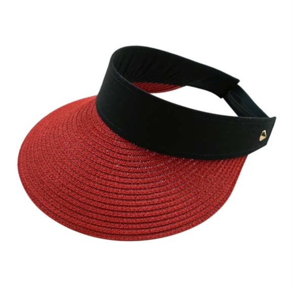 #69 Red & Black Sun Visor hat - Picture 5 of 5